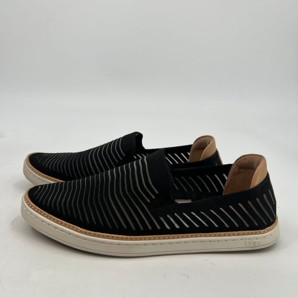 UGG Black & Beige Classic Flats | Slip-On Comfort - Picture 4 of 8